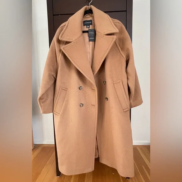 Wool Camel Coloured Coats Petite Studio's Harriet Double-Breasted